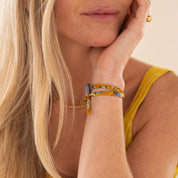Sari wrap Bracelet Citrine